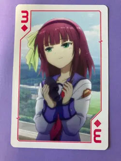 Anime Angels Beats Playing Card Visual Art Irie Miyuki 3 of Diamonds 2010 Japan - Image 2