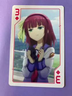 Anime Angels Beats Playing Card Visual Art Irie Miyuki 3 of Diamonds 2010 Japan - Image 3