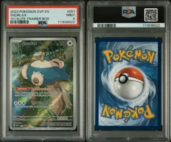 2023 POKEMON SVP EN-SV BLACK STAR PROMO 151 ELITE TRAINER BOX #051 SNORLAX PSA 9 - Image 3