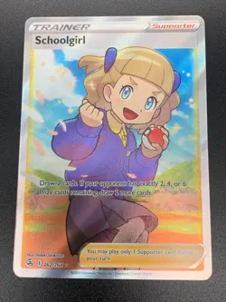 Schoolgirl 262/264 Full Art Ultra Rare SWSH Fusion Strike Pokemon NM - Image 1