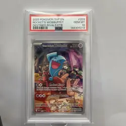 Team Rockets Wobbuffet SVP 203 - PSA 10 - Destined Rivals - Pokemon TCG Low Pop! - Image 1