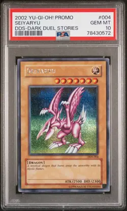 YUGIOH! PSA 10 2002 SEIYARYU DDS-004 Secret Rare Promo - Image 1