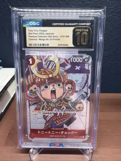 2022 ONE PIECE JPN PREMIUM 25TH ANNIVERSARY TONY TONY CHOPPER CGC 10 PRISTINE - Image 1