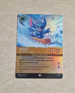 Stitch Carefee Snowboarder 207/204 Epic Card - Disney Lorcana Winterspell - Image 1