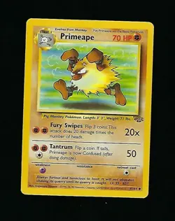 Primeape 43/64 - Unlimited Edition Pokemon Card Jungle Set 1999 WOTC - NM/M - Image 1