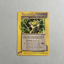 Pokemon TCG 2002 Aquapolis Card -- Trainer Lightning Cube 01 127/147 - Image 1