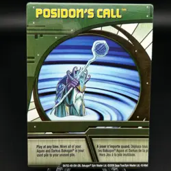 Bakugan POSIDON'S CALL Green Ability Card 2009 BA762-AB-SM-GBL 43/48ah - Image 1