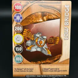 Bakugan LOW BRIDGE Metal Gate Card COPPER 2008 BA364a-GA-SM-GBL-17 17/48e - Image 1