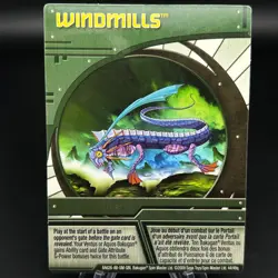 Bakugan WINDMILLS Green Ability Card 2009 BA626-AB-SM-GBL 44/48q - Image 1