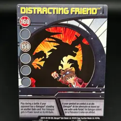 Bakugan DISTRACTING FRIEND Blue Ability Card 2009 BA670-AB-SM-GBL 40/48q - Image 1