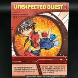 Bakugan UNEXPECTED GUEST Red Ability Card 2008 BA223-AB-SM-GBL 28/48b - Image 1
