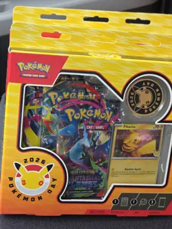 Pokemon Day 2026 30th Anniversary Pikachu Card Coin Mega Evolution Booster Box - Image 2