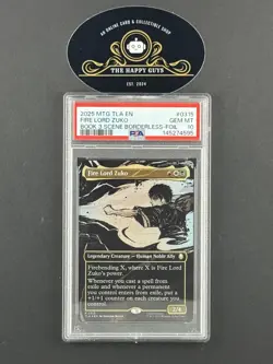 PSA 10 Fire Lord Zuko (Borderless Foil) #315 Avatar: The Last Airbender *POP 8* - Image 1