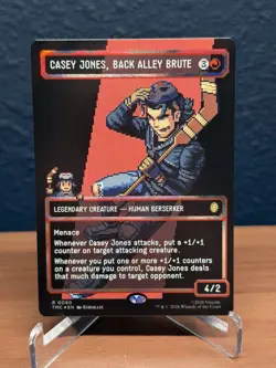 CASEY JONES, BACK ALLEY BRUTE Borderless Surge Foil TMNT MTG Ninja Turtles - Image 1
