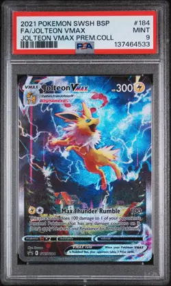 2021 Pokemon Jolteon VMAX #SWSH184 Promo Premium Collection PSA 9 Mint - Image 1
