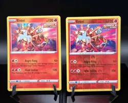 Pokemon Card Entei Evolving Skies 019/203 Reverse Holo & Holo Rare Bundle Set - Image 1