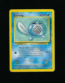 Poliwag 59/102 - Pokemon Card Unlimited Edition Rare Non Holo Base Set 1999 - Image 1
