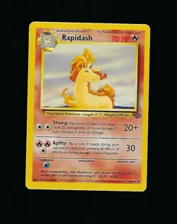 Rapidash 44/64 - Unlimited Edition Pokemon Card Jungle Set 1999 WOTC - NM/M - Image 1