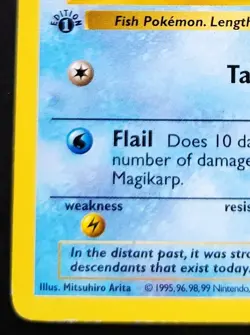 Magikarp 1st Edition Shadowless Base Set 35/102 Non Holo Pokemon TCG Card - Image 5