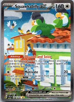 Pokemon TCG Squawkabilly EX 264/193 Special Illustration Rare Holo - NM - Image 1