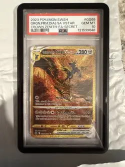 Pokemon Dialga VSTAR Secret Rare GG68 Crown Zenith Holo 2023 PSA 10 in CraveSafe - Image 1