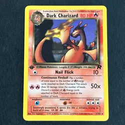 1st Edition Charizard 21/82 Team Rocket Non Holo Rare Pokemon Card - Image 1