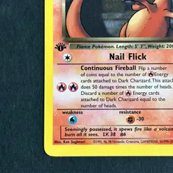 1st Edition Charizard 21/82 Team Rocket Non Holo Rare Pokemon Card - Image 5