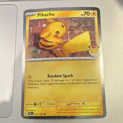 Pokemon Pikachu 051/162 Miscellaneous Cosmo Holo Promo Basic 70 HP Pokemon TCG - Image 1