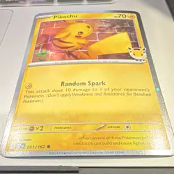 Pokemon Pikachu 051/162 Miscellaneous Cosmo Holo Promo Basic 70 HP Pokemon TCG - Image 5