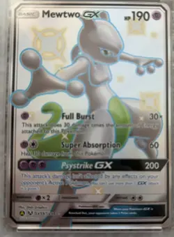 2019 pokemon sun & moon hidden fates mewtwo GX #sv59 psa 10 - Image 3