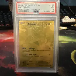 Zekrom 115/113 Psa 7 Secret Rare English Pokemon Legendary Treasures - Image 1