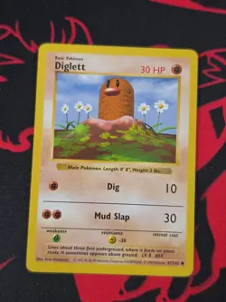 Pokemon Diglett 47/102 1999 Base Set Shadowless - Image 1