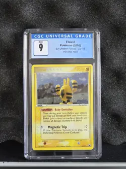 Pokemon CGC 9 Elekid EX Unseen Forces 23/115 Reverse Holo - Image 1