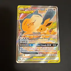 Pokemon Eevee & Snorlax GX TAG TEAM Promo Holo SM169 Sm HP 270 - Image 1