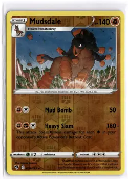 Pokemon TCG Mudsdale 097/185 Swsh04: Vivid Voltage Reverse Holo - Image 1