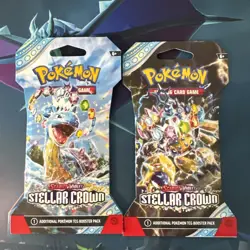 2x Pokemon Scarlet & Violet Stellar Crown Booster Pack English TCG 2024 - Image 1