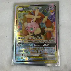 Pokemon Mega Lopunny & Jigglypuff GX Full Art Holo 226/236 Sm-Cosmic Eclipse - Image 1
