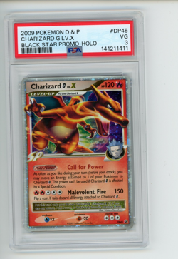 2009 Pokemon Diamond Pearl Charizard G LV.X DP45 Black Star Promo PSA 3 VG - Image 1