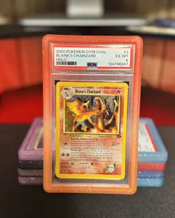 2000 POKEMON GYM CHALLENGE HOLO #2 BLAINE'S CHARIZARD PSA 6 - Image 1