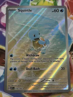 Pokemon Squirtle 170/165 Sv: Scarlet & Violet 151 Illustration Rare Holo HP60 - Image 1