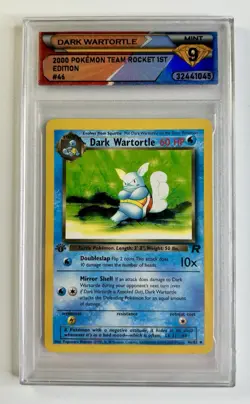 2000 Pokemon Team Rocket Dark Wartortle 1st Edition #46/82 DSG 9 - Image 1