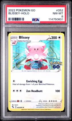 2022 POKEMON GO #052 BLISSEY-HOLO PSA 8 - Image 1