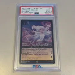 Disney Lorcana Elsa Spirit of Winter AUTHENTIC/AUTO 9 SIGNED Legendary FOIL - Image 1