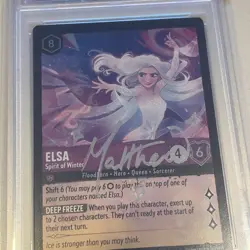 Disney Lorcana Elsa Spirit of Winter AUTHENTIC/AUTO 9 SIGNED Legendary FOIL - Image 3