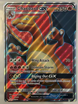 Pokemon TCG Black Star Promo Charizard GX SM60 Jumbo Holo Card MISSCUT ERROR - Image 1
