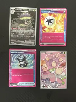 Pokemon TCG Surging Sparks - 4 Card Lot - Exeggcute, Shiinotic & Trainers - Image 1