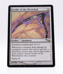MTG Scythe of the Wretched Mirrodin 239/306 Artifact Equipment Magic Card LP - Image 1