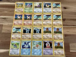 20 Miscellaneous Shadowless Base Set Pokemon Cards Wizards Of The Coast WOTC - Image 1