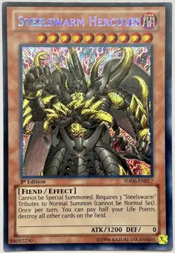 HA06-EN017 Steelswarm Hercules - Secret Rare 1st Edition Near Mint YuGiOh Card - Image 1