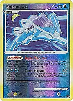 Pokemon Secret Wonders REVERSE HOLO Rare Card - Suicune 19/132 - Image 1